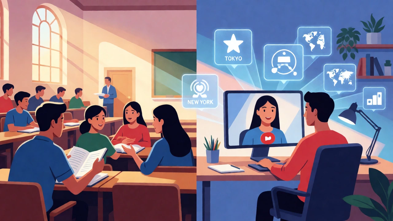 Comparison of traditional classroom and online learning